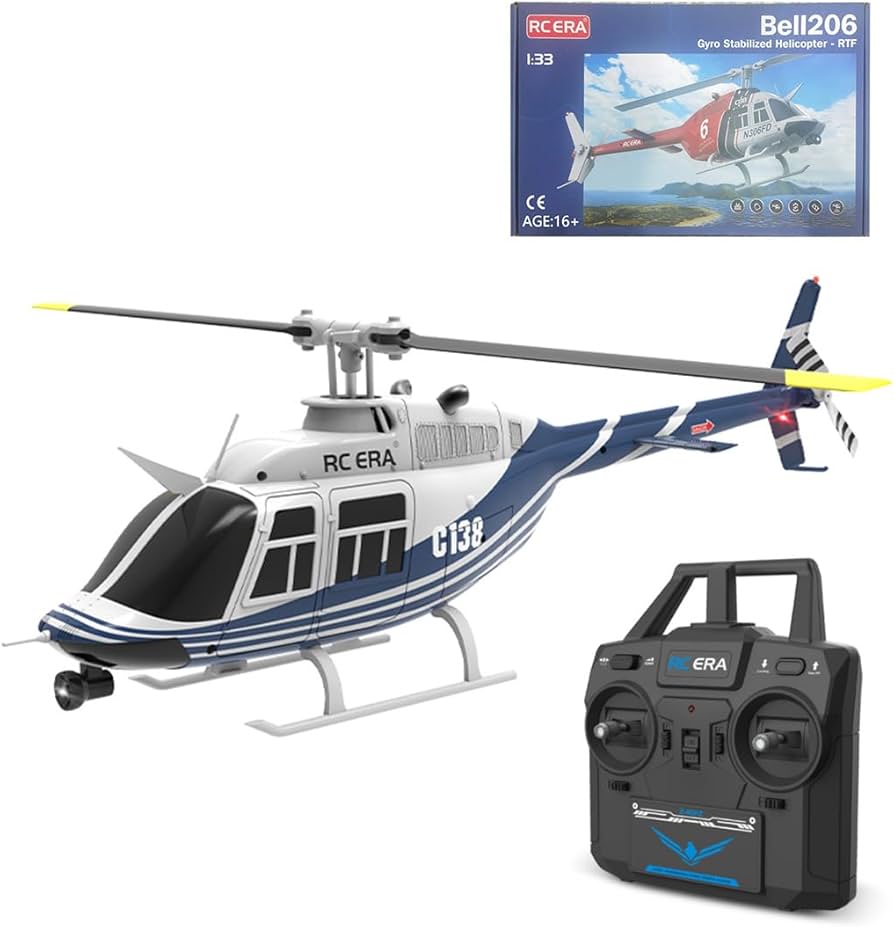 Amazon.com: GoAssemb RC ERA C138 Bell 206 No Aileron Helicopter, 1