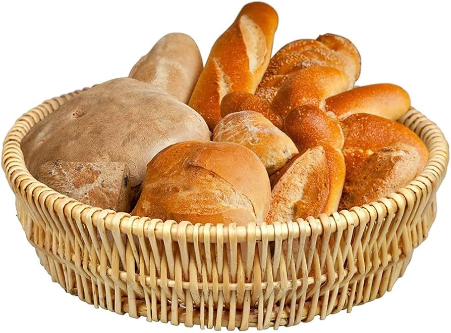 Amazon.co.jp: Uniiitie 柳製パンかご 枝編み細工品の収納バスケット