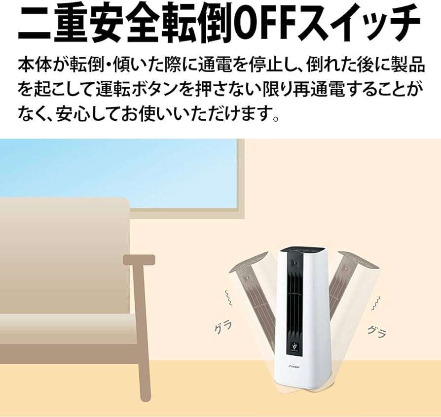 Amazon | シャープ セラミックヒーター HX-SS1-W 人感センサー