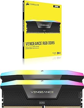 CORSAIR VENGEANCE RGB DDR5 RAM 32GB (2x16GB) 6400MHz CL36-48-48