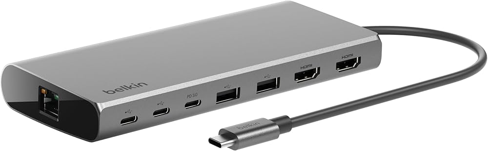Belkin Universal USB-C 8-in-1 Dual Display Core Hub with 4K Dual