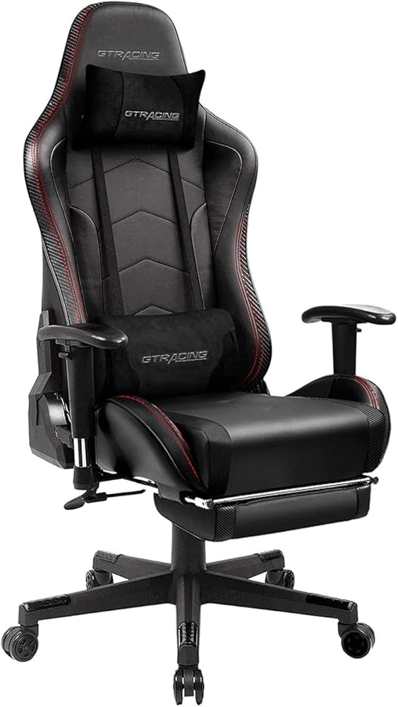 Amazon.co.jp: GTRacing ゲーミングチェア スピーカー付き オットマン