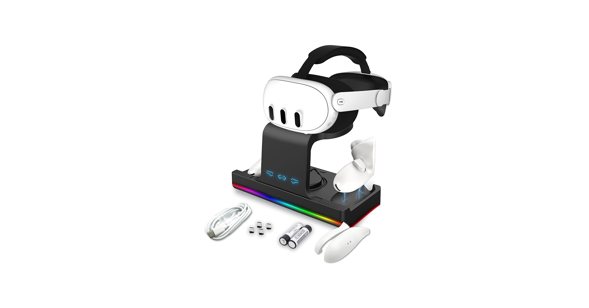 Amazon.co.jp: Meta Quest 3用RGB充電ドック、VRコントローラーと