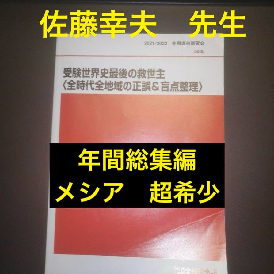早大世界史予想問題演習 2024/2025 佐藤幸雄 代々木ゼミナール 早大