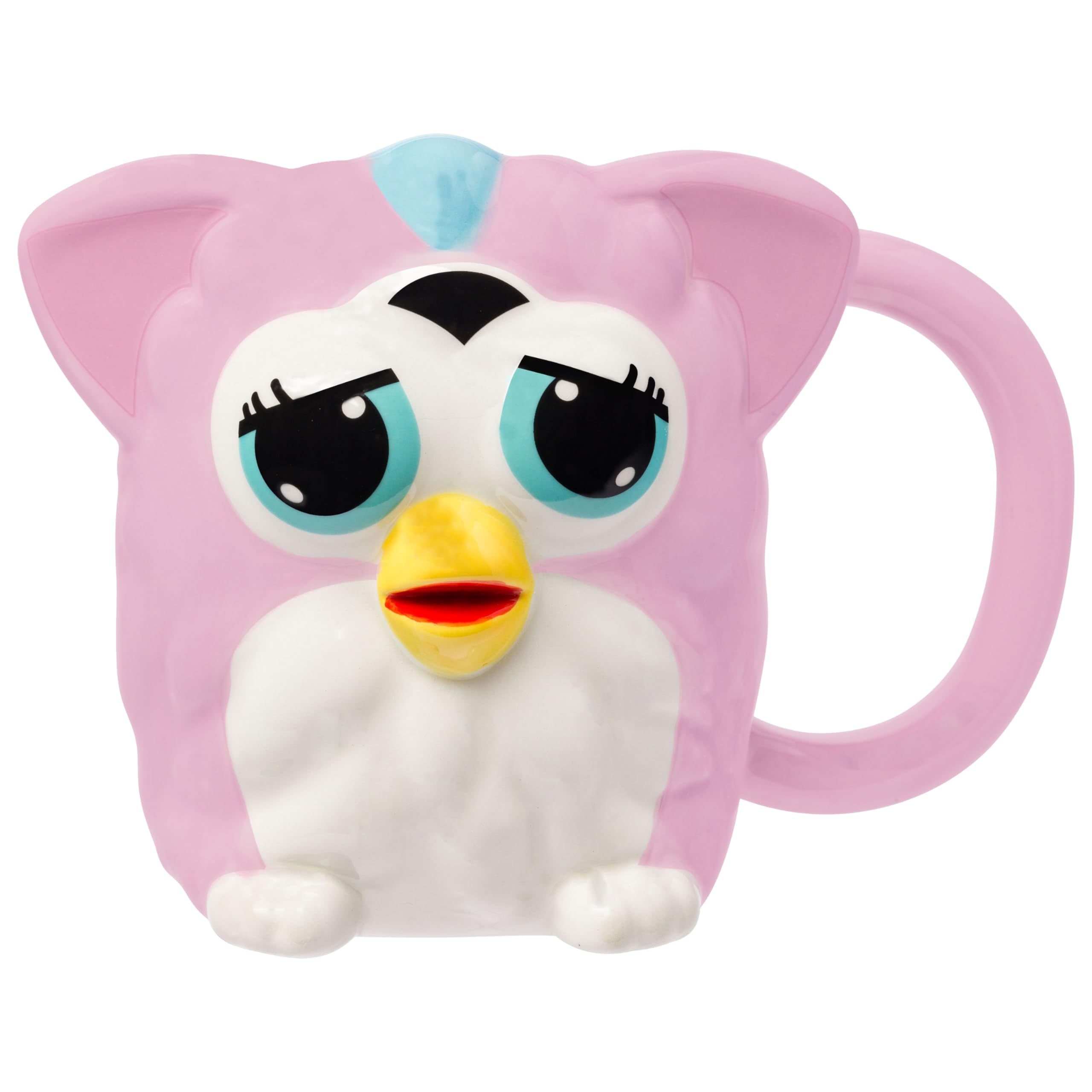 Amazon.com: Silver Buffalo Furby Pink Ceramic 3D Sculpted Mug, 20