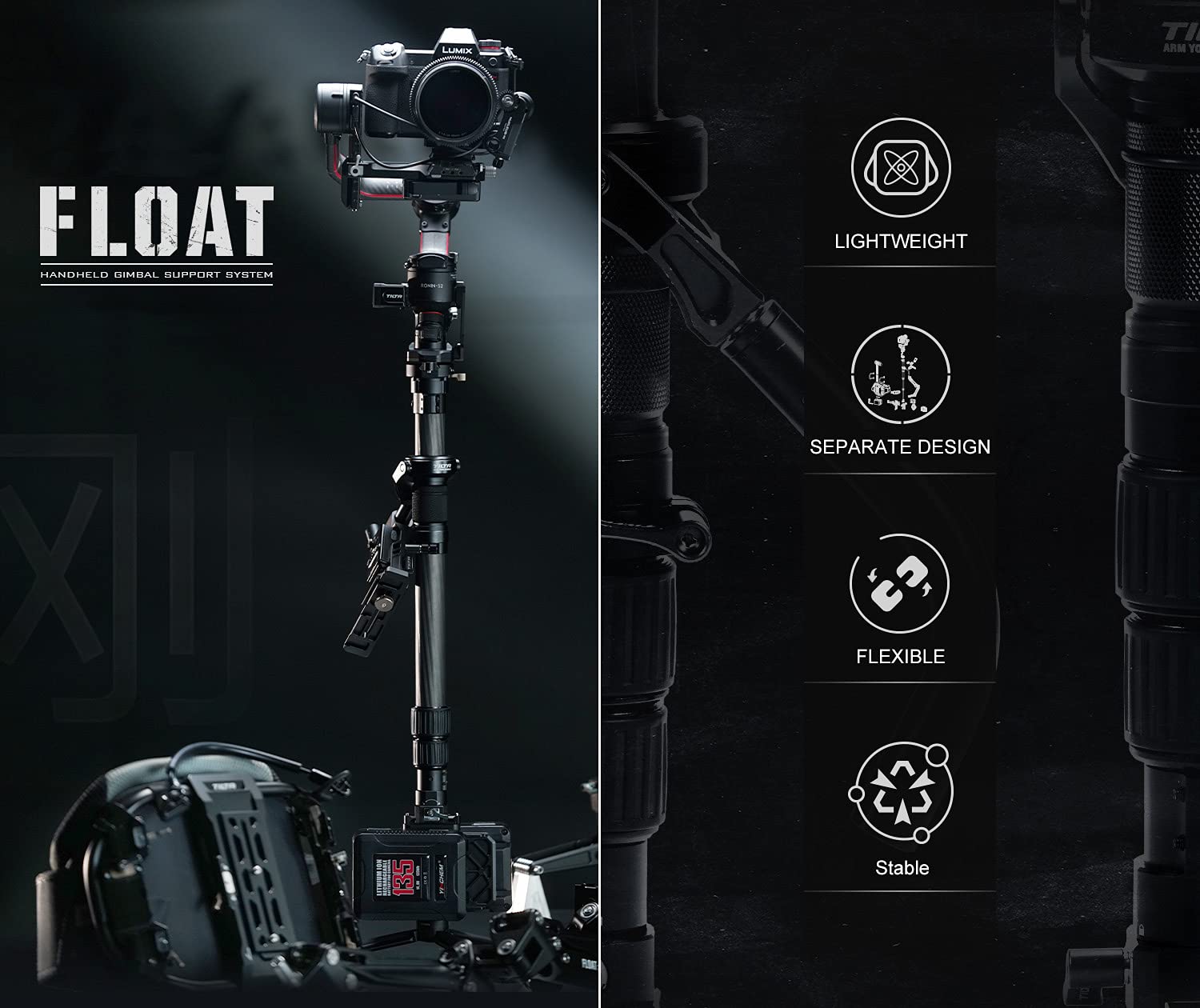 Amazon.co.jp: TILTA Float Handheld Gimbal Support System - V Mount