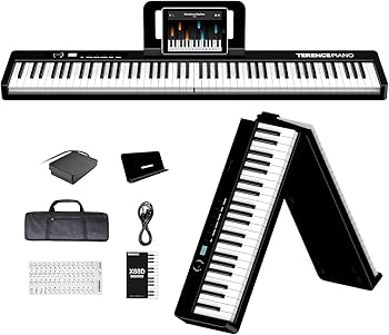 Amazon | TERENCE 電子ピアノ 88鍵盤 折り畳み式 10Wデュアル