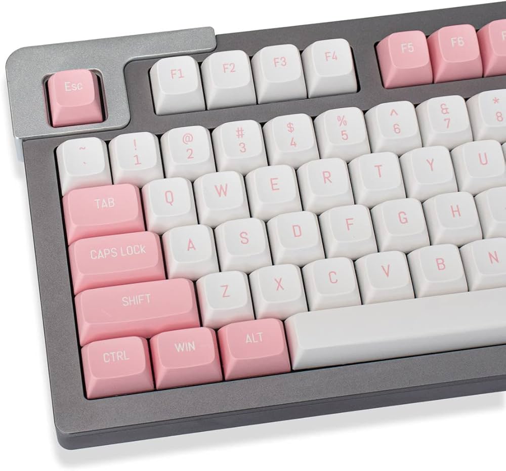 Amazon | mintcap ピンクとホワイトのキーキャップセット 150キー MSA
