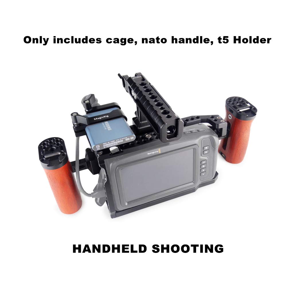 Amazon.com : MAGICRIG BMPCC 4K / 6K Cage with NATO Handle + T5 SSD