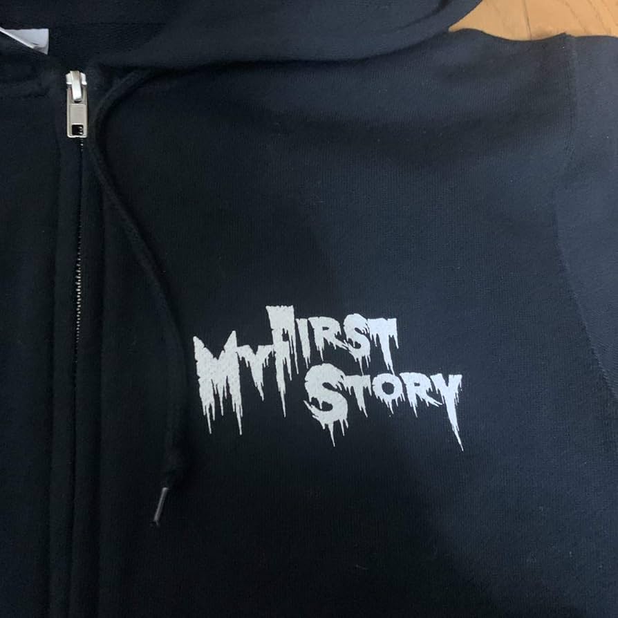 Amazon.co.jp: My First Story メンズMサイズ ジップパーカー 黒