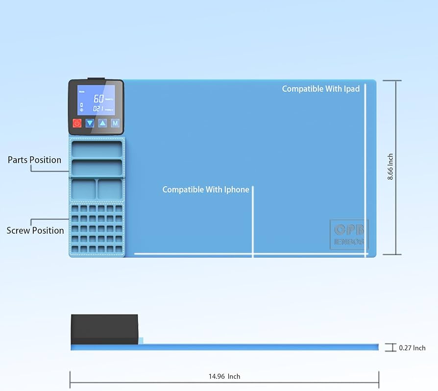 Amazon.co.jp: CPB IENBOS 加熱パッド iPad iPhone スマートフォン LCD