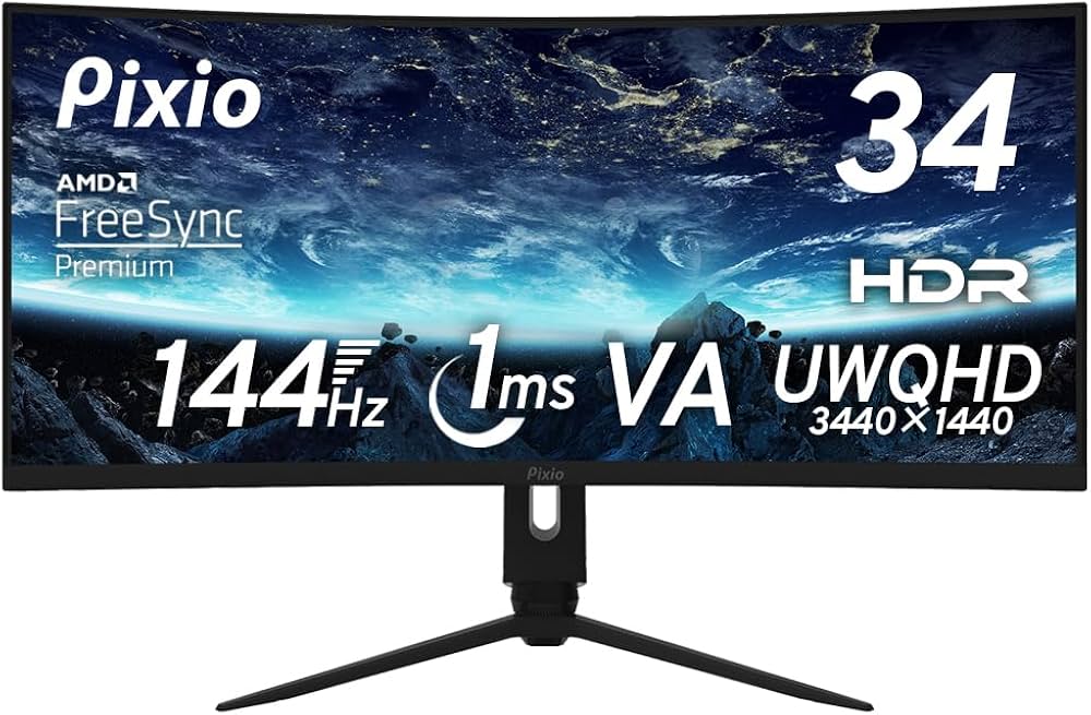 Amazon.co.jp: Pixio PXC348C 湾曲 ゲーミングモニター 34インチ