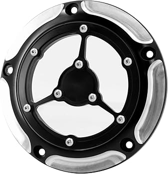 Amazon | HDBUBALUS バイク ダービーカバー 透明 5穴 アルミニウム 耐