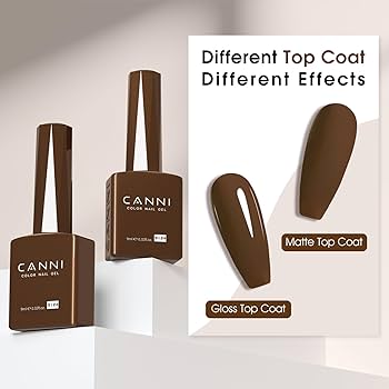 Amazon.com : CANNI Dark Brown Gel Polish, 1Pcs Brown Nail Polish