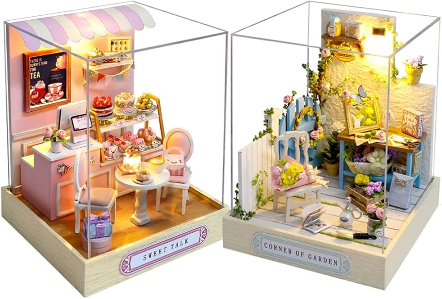 Amazon.co.jp: (t-FREAK) 1:32ドールハウス 2種セット 手作りキット