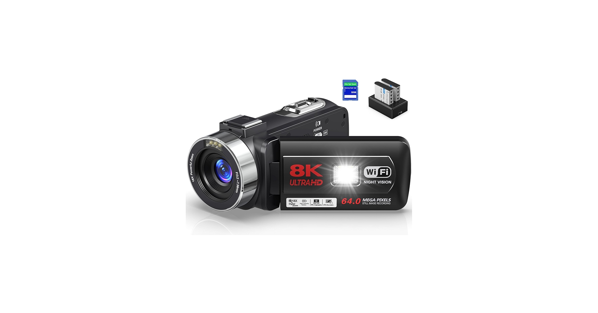 Amazon.com : 8K 64MP Video Camera 18X Digital Camcorder Video