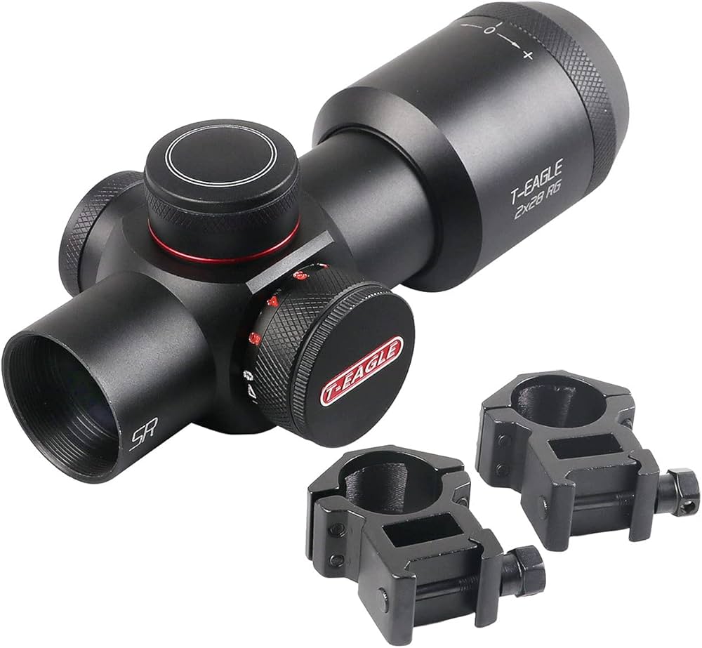 Amazon.co.jp: T-EAGLE ライフルスコープ 2x28RG 固定倍率 ショート