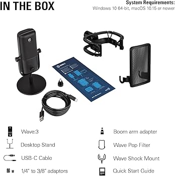 Elgato Wave:3 - Premium Studio Quality USB Condenser Microphone