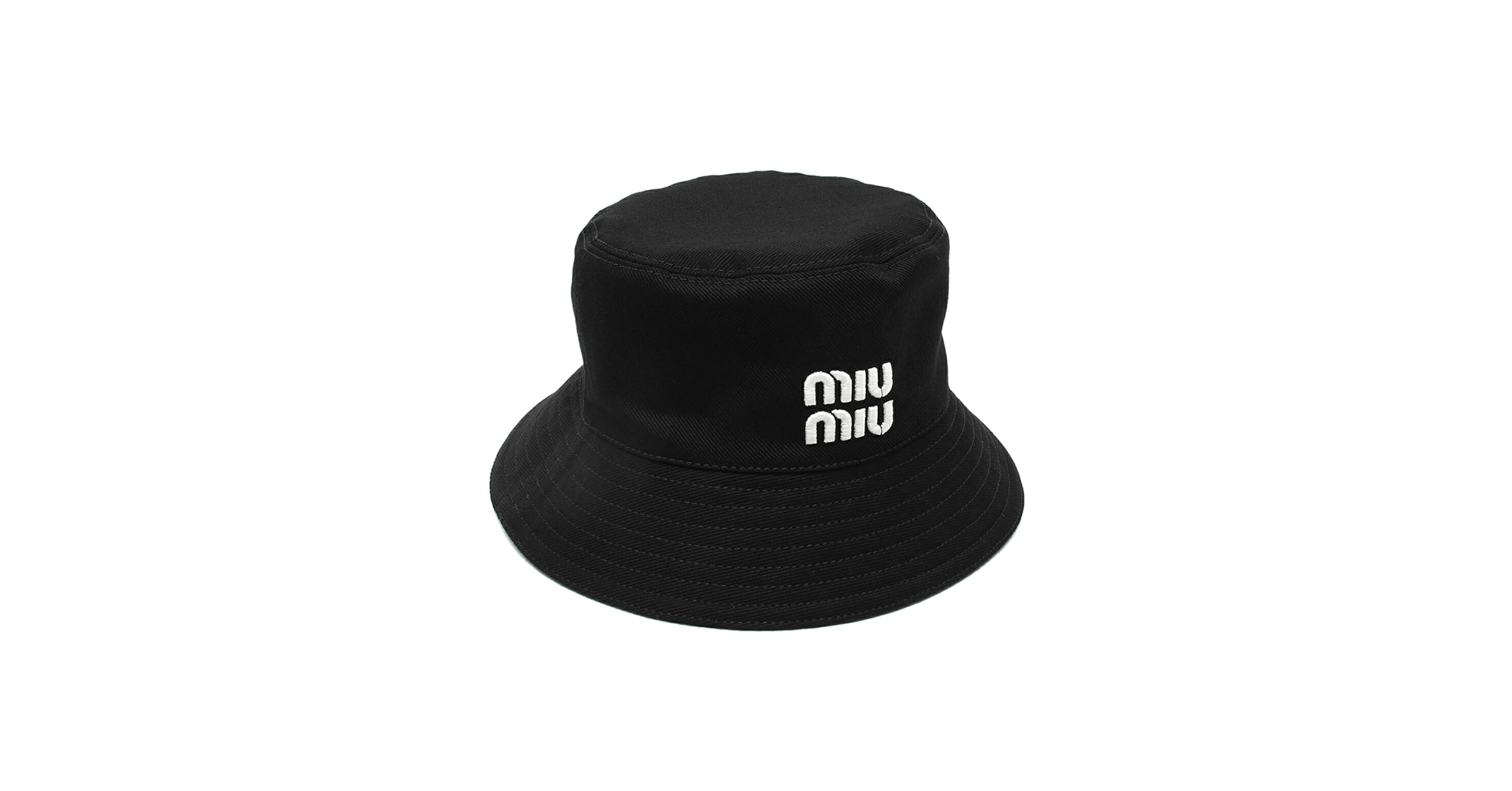 Amazon | [ミュウミュウ] 帽子 ドリル バケットハット バケハ ブラック
