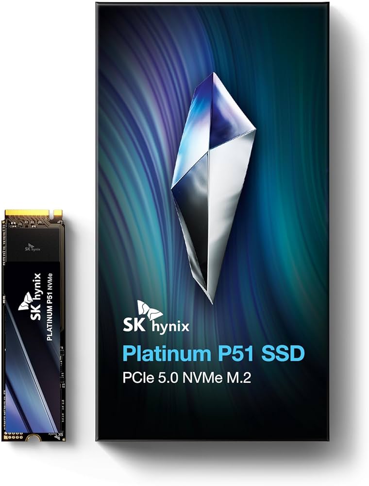 Amazon | SK hynix SSD 1TB PCIe Gen5 NVMe M.2 2280 Platinum P51