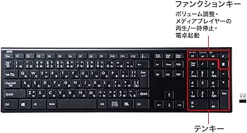 Amazon.co.jp: サンワサプライ ワイヤレス スリムキーボード USB接続