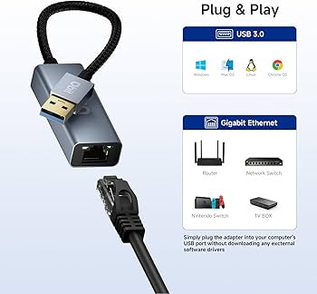 Amazon.com: DBIT USB to Ethernet Adapter, Driver Free USB 3.0 to
