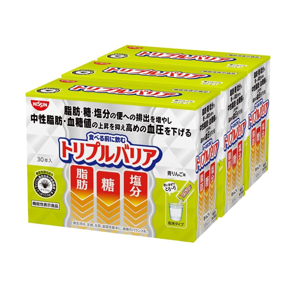 Amazon | 日清食品 トリプルバリア 青りんご味 3箱セット 1箱30本入