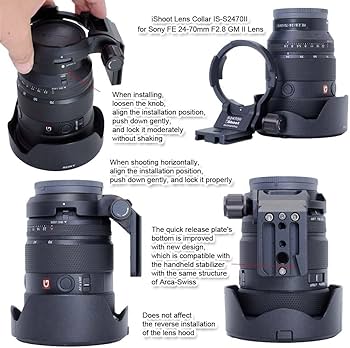 Amazon | iShoot リング式三脚座、FE 24-70mm F2.8 GM II，FE 20-70mm