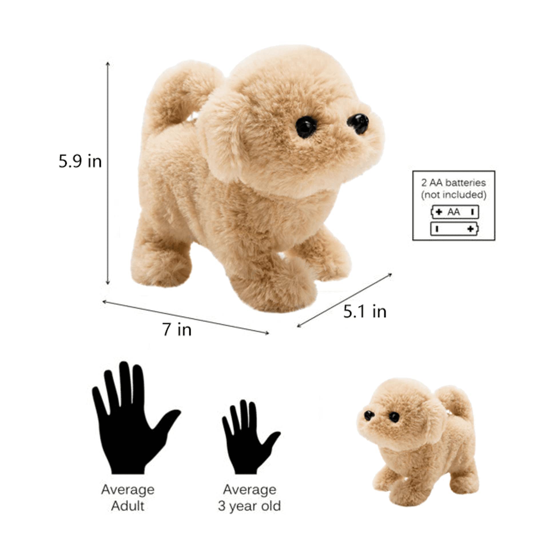 Amazon.co.jp: SANGKN 電池式 吠える 散歩 犬のおもちゃ リアルな電子