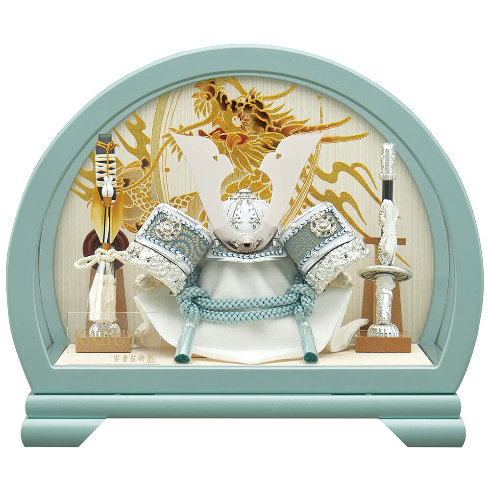 Amazon.co.jp: 五月人形 ケース入り 丸型 コンパクト おしゃれ 兜飾り