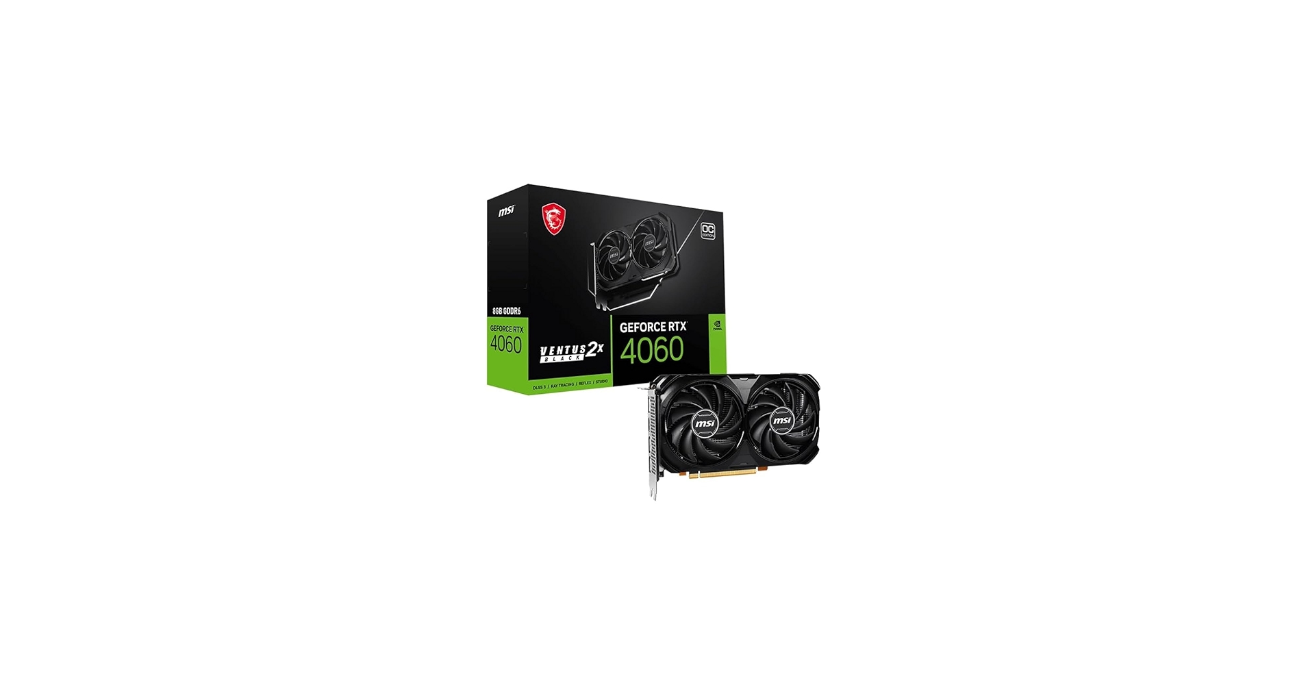 Amazon.com: MSI GeForce RTX 4060 Ventus 2X Black 8G OC Gaming