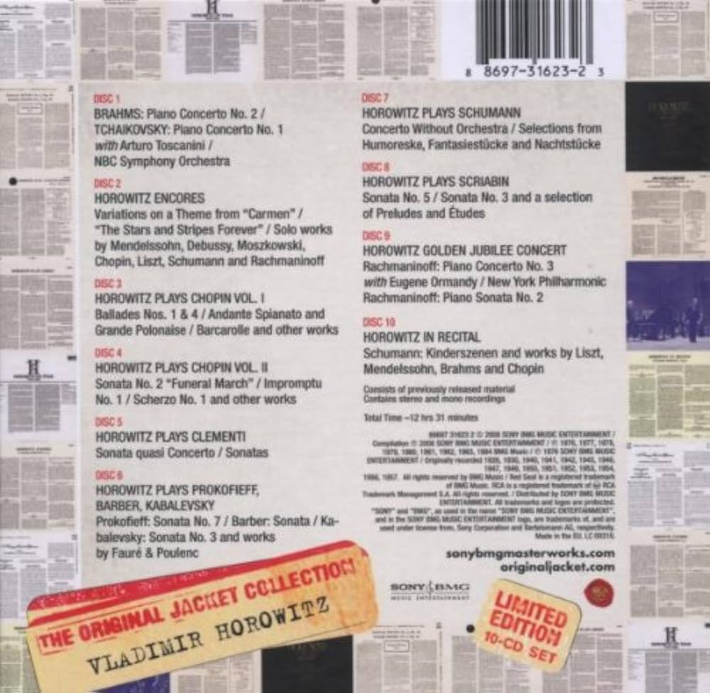 Amazon.co.jp: Original Jacket Collection - Vladimir Horowitz