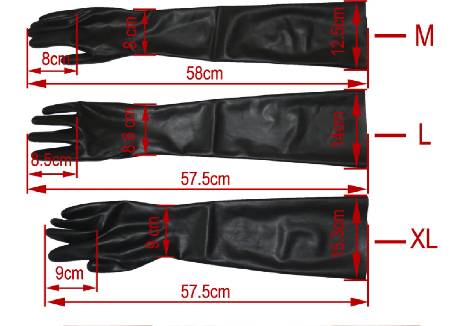 Amazon | 大人のユニセックスブラックラテックスロンググローブオペラ