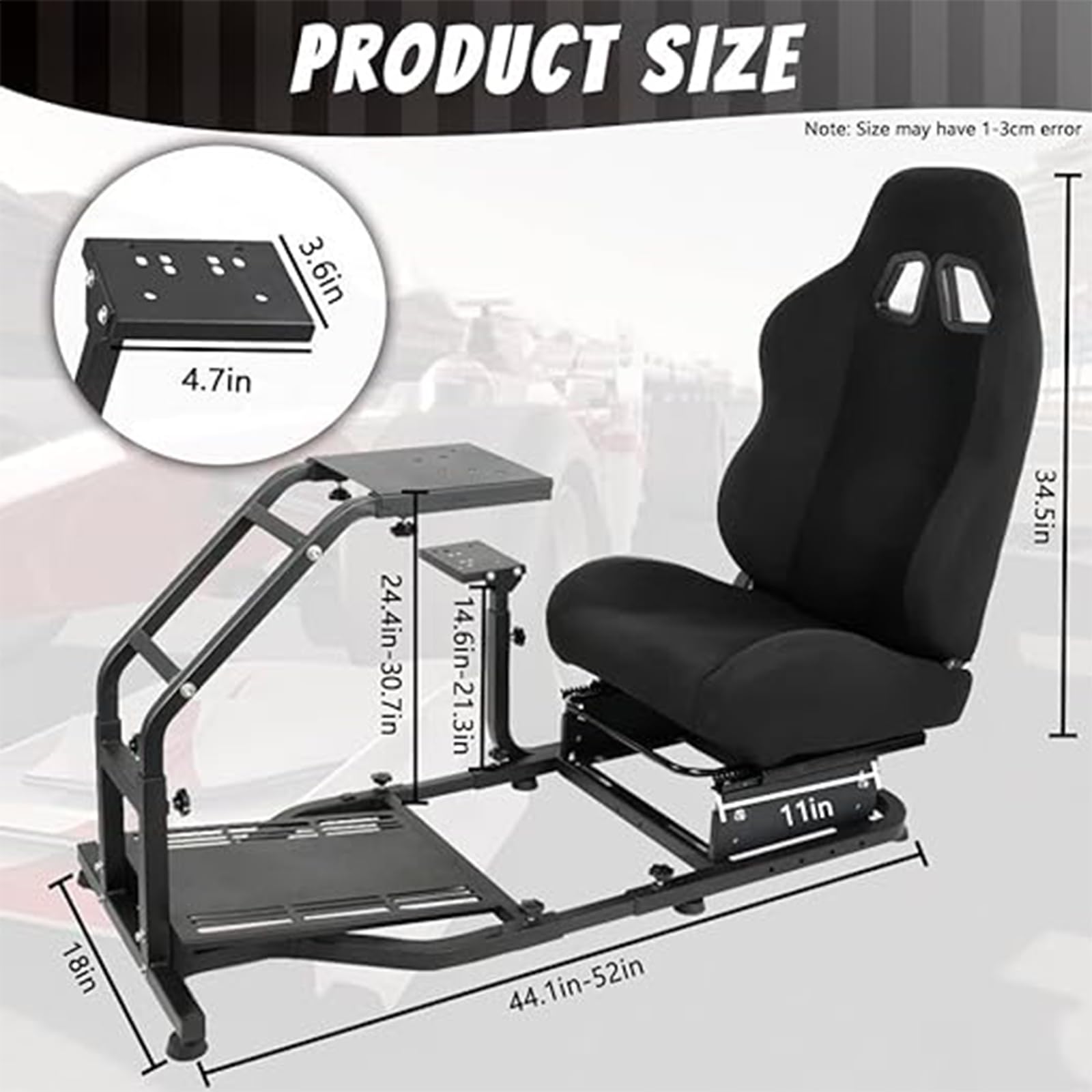 Amazon.co.jp: シム レーシング コックピット、シート バックレスト