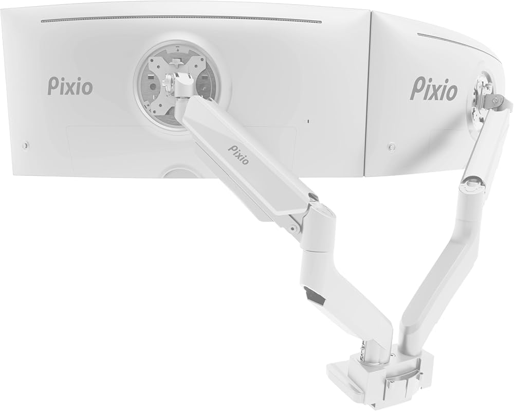 Amazon.com: Pixio PS2D White Ultrawide Heavy-Duty Premium Dual