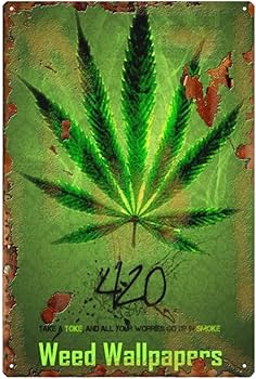 Amazon.co.jp: 420マリファナの葉ポスター大麻雑草鉄絵リーファー草