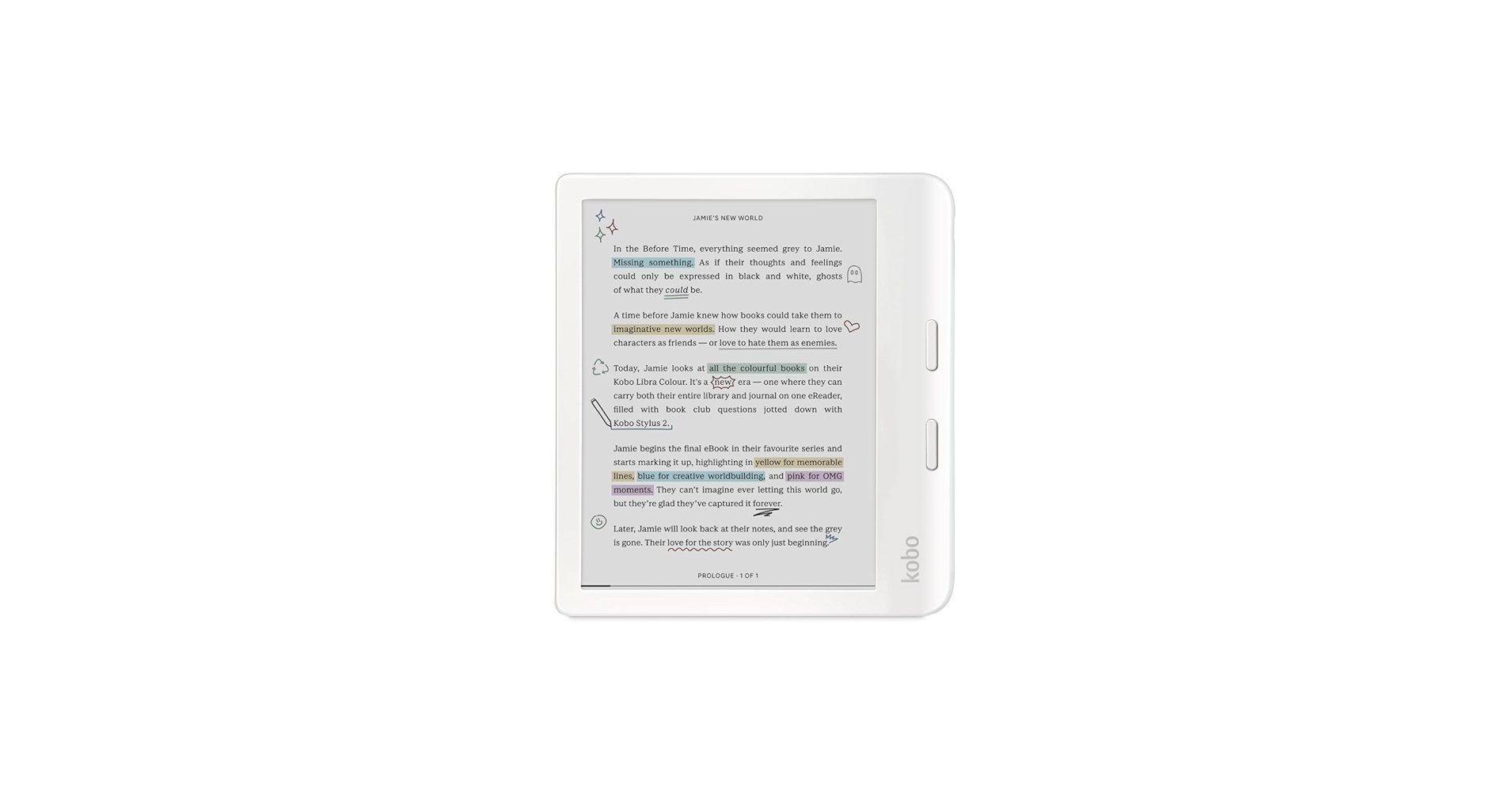 kobo Libra colour ホワイト Kobo Libra Colour White eReader with