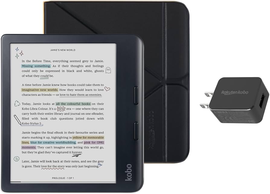 Amazon.com: Kobo Libra Colour Black eReader with Case Bundle