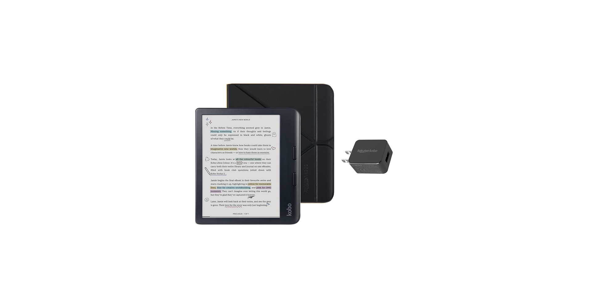 Amazon.com: Kobo Libra Colour Black eReader with Case Bundle