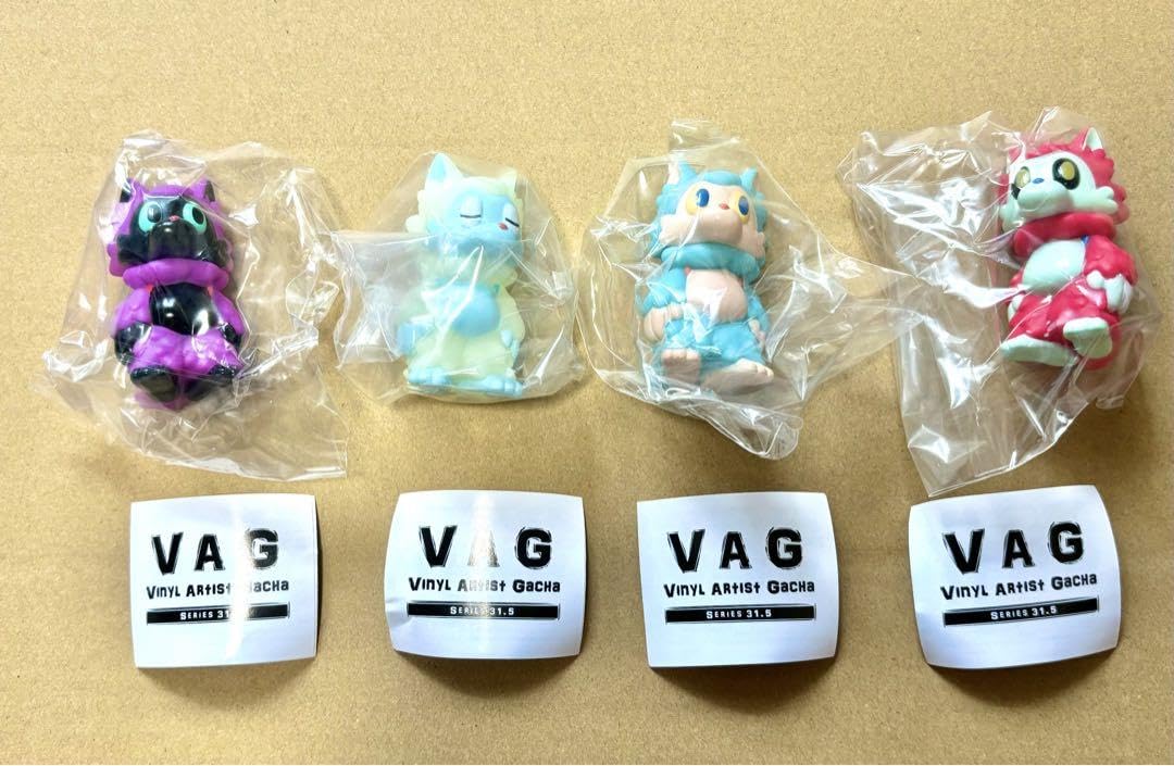 Amazon.co.jp: あらいきりこ おおかみくん ソフビ VAG ガチャ 4種 蓄光