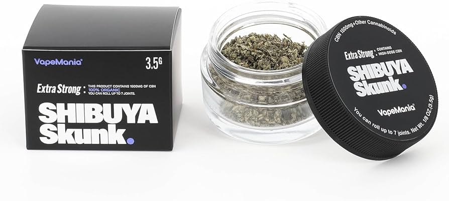 Amazon.co.jp: VapeMania CBN ハーブ Extra Strong SHIBUYA Skunk 3.5g