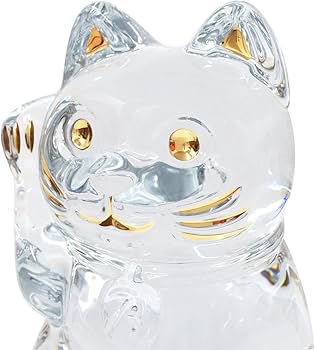 Amazon.co.jp: バカラ クリスタルフィギュア 招き猫 縁起物 高さ24cm