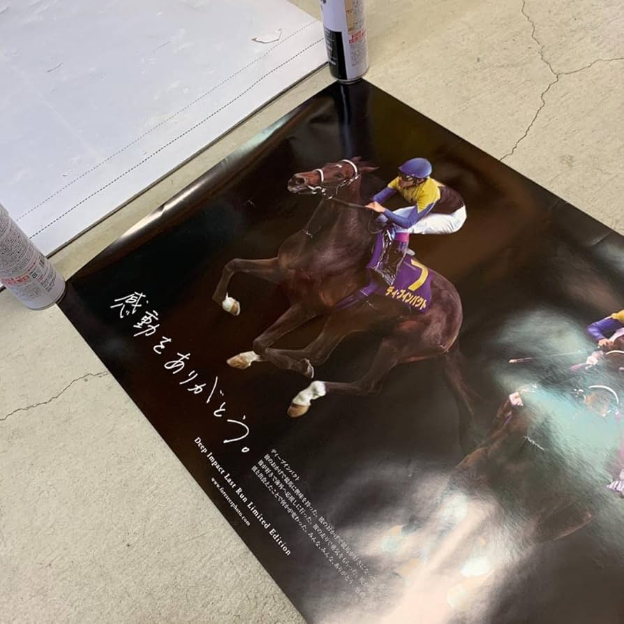 Amazon.co.jp: 非売品 競馬 ディープインパクト JRA ポスター感動を