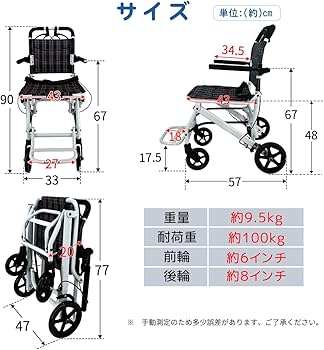Amazon | RAKU 車椅子 介助型 自立できる ノーパンクタイヤ 折りたたみ