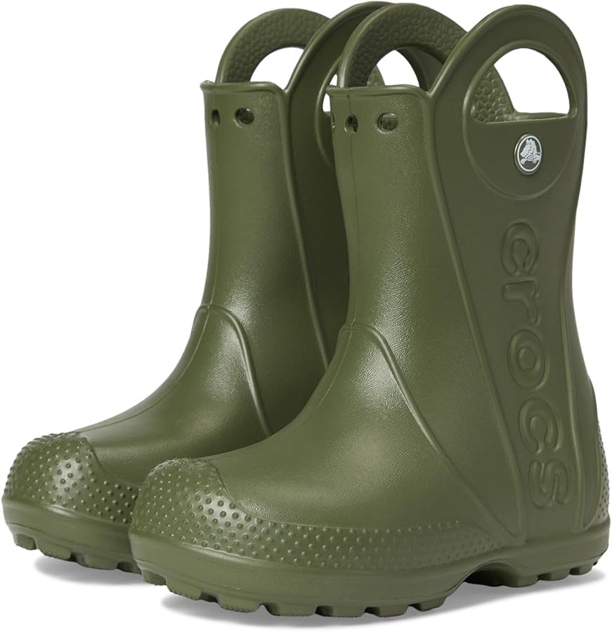 Amazon.com | Crocs, Unisex, Handle It Rain Boots (Toddler), Army