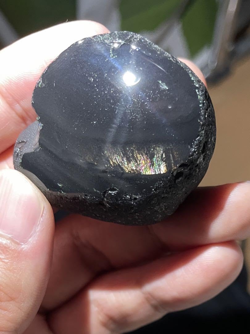 研磨品 十勝石玲瓏複合色 レインボーオブシディアン 【公式通販】