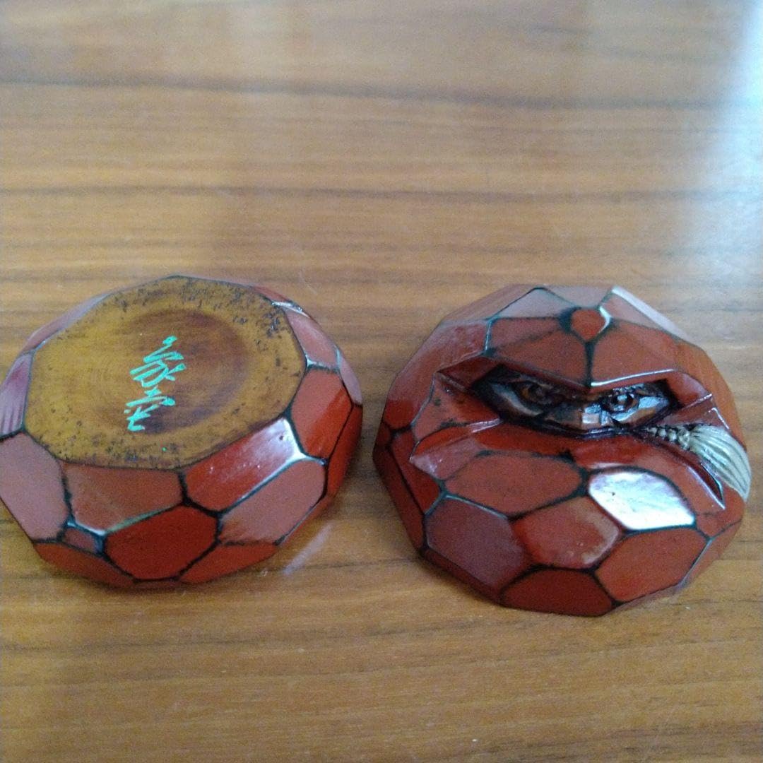 Amazon.co.jp: 讃岐一刀彫 宗家 山中象堂 だるま 2寸 達磨 香合 茶道具