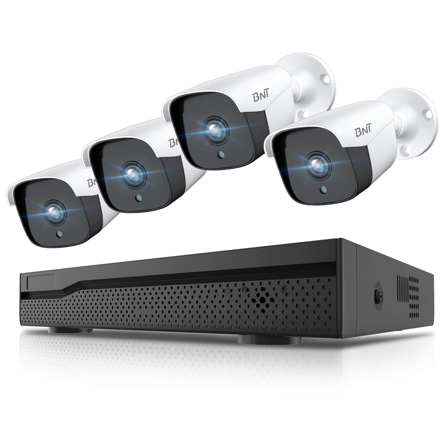 Amazon.co.jp: BNT 防犯カメラ 500万画素 録音機能 4チャンネルNVR搭載