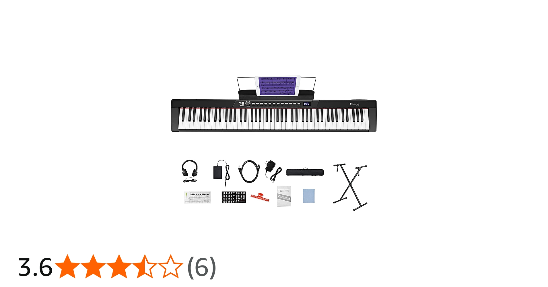 Amazon | Starfavor 電子ピアノ 88 鍵盤は LED ディスプレイで設計され