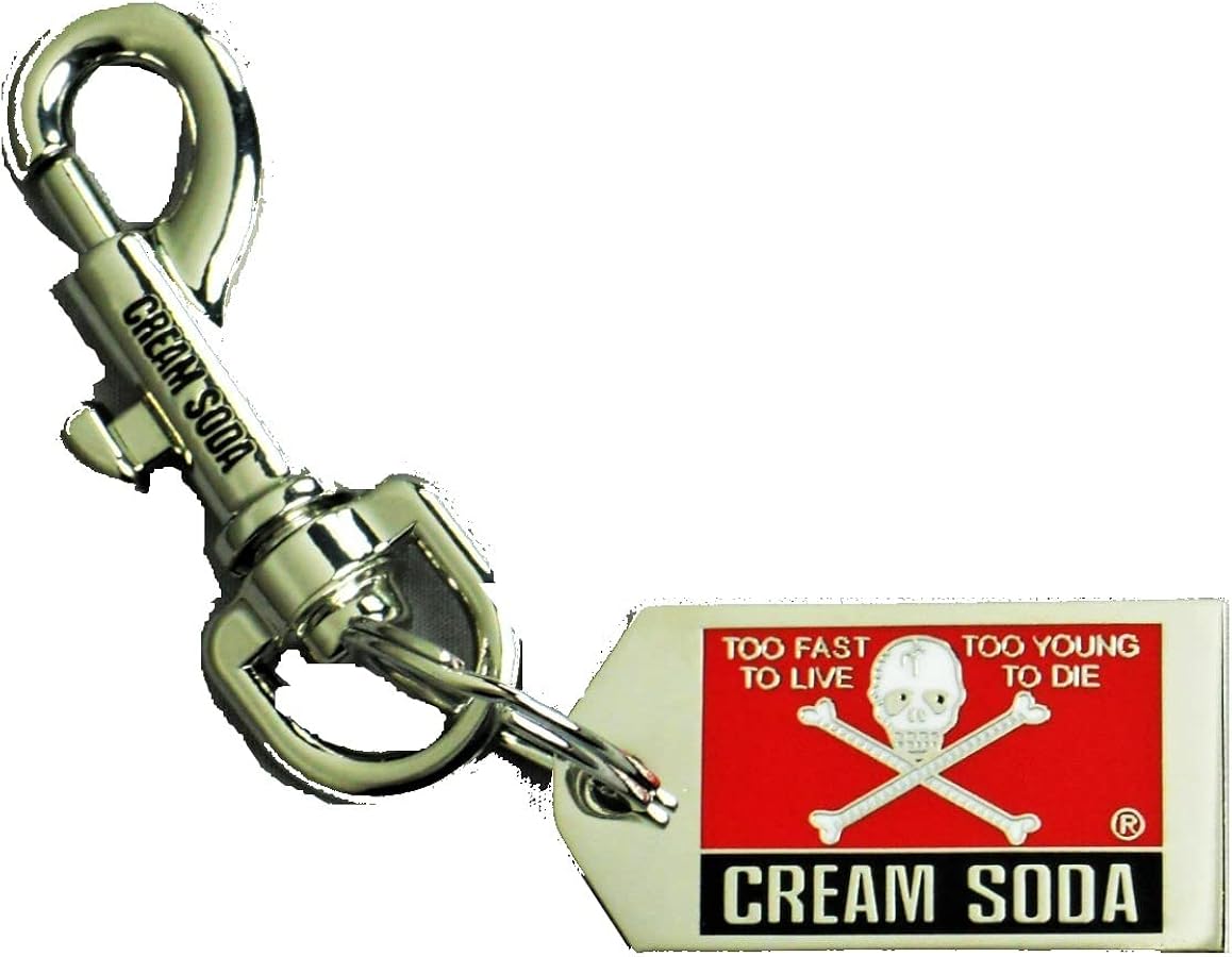 Amazon | CREAM SODA 角ドクロ プレート キーホルダー ☆ creamsoda